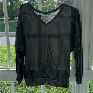 Tina Jo dark grey long sleeve top